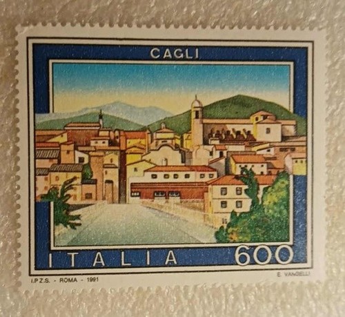 Francobollo italia cagli 600 - francobollo, italia-cagli-600