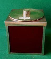 SECCHIELLO PORTA  GHIACCIO VINTAGE IN OTTONE E PLASTICA ANNI '70. CF39