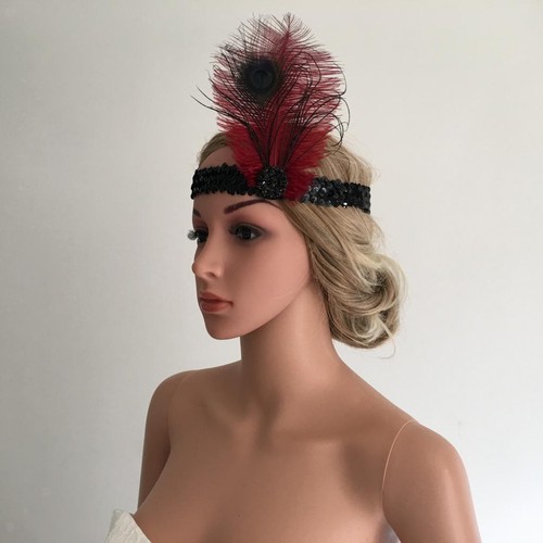 Fascia per capelli - capelli, piume