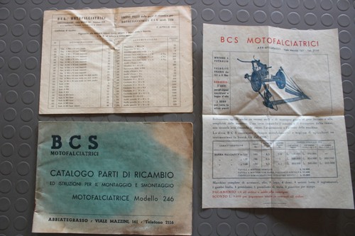 Motofalciatrice bcs 246 1954 - motofalciatrice,