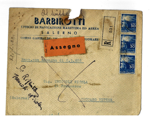 P206 assegno democratica lire - assegno,