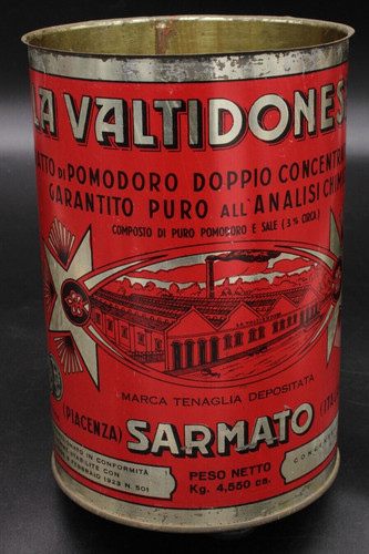 Antica scatola latta cilindro - antica,