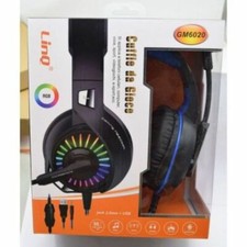Cuffie Stereo Con Microfono Jack + Usb Con Led Gaming Giochi Film Pc Linq Gm6020