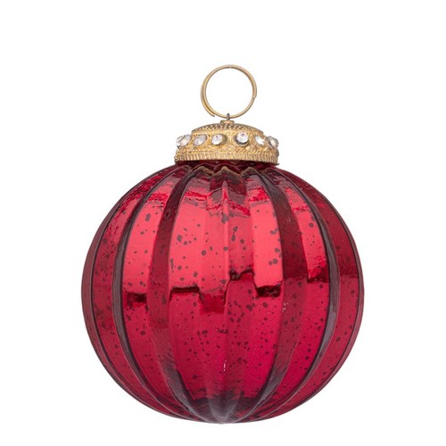 Pallina rosso vintage vetro - vintage,
