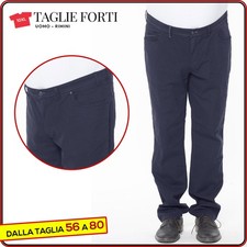 pantaloni 5 tasche uomo TAGLIE FORTI invernali elasticizzati da 56 a 80 Maxfort