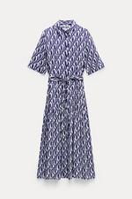 ZARA Vestito Donna Stampato ZW Collection tg.M