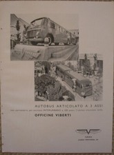 VIBERTI AUTOBUS 3 ASSI ARTICOLATO INTERURBANO 1951 PUBBLICITA' ADVERTISING