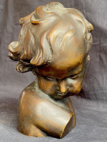 Busto fanciullo bronzo - busto,