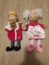Coppia Marionette Di Stoffa A Mano Sigikid Re E Regina 