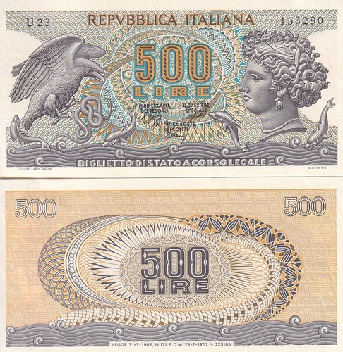Italia 500 lire 1970 - italia,