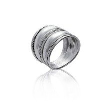 Anello largo argento - in,