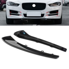 1 Paio Griglia Esterno Paraurti Anteriore Nera per Jaguar XE R-Sport 2015-2019