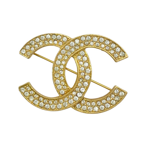 Spilla chanel logo doppia - spilla,