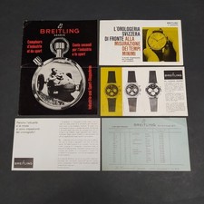 Lotto di 5 cataloghi, opuscoli e prezzi di orologi Breitlig. Condizioni mediocri