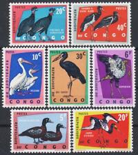 Congo 1963 uccellini protetti pellicani faraona Jabiru cicogna serpente - aquila MNH/2