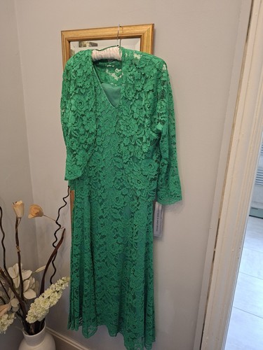Abito pizzo verde smeraldo - abito,