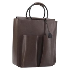 GUCCI Hand Bag Leather Brown