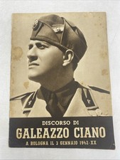 DISCORSO DI GALEAZZO CIANO A