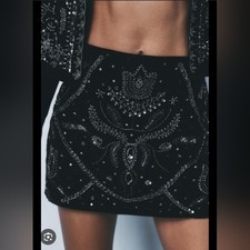 ZARA Minigonna Nera Velluto