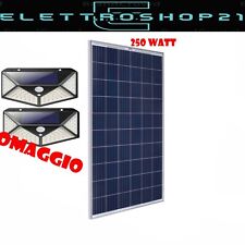 PANNELLO 250w SOLARE IMPIANTO  FOTOVOLTAICO  CASE CAMPER BAITE ACCUMULO