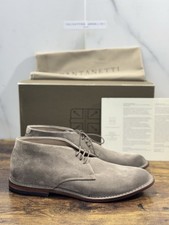 Pantanetti Polacchino Suede Tortora    Fondo Cuoio Handmade In Italy Uomo 42