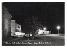 Finale Ligure, bagni Ondina in notturno, cartolina in b/n, viaggiata 1953 /