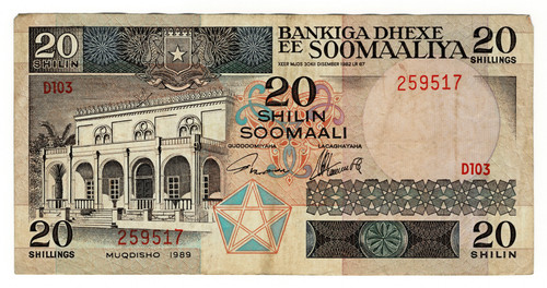 Banconota somalia scellini - somalia,