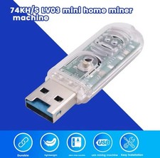 Lucky Miner LV03 USB ASIC | 74KH/s Mini Silent Crypto Miner + Metal Case | New