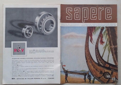 Rivista sapere luglio 1954 - sapere,
