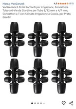 19 Pezzi Connettori-Raccordi per Irrigazione a 6 Vie. Vendo anche singolarmente