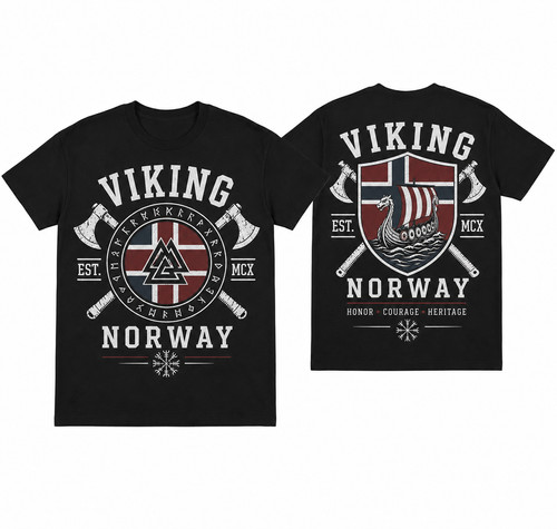 Shirt norvegese bandiera - norvegese,