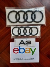 Tris loghi Audi Nero Lucido A3