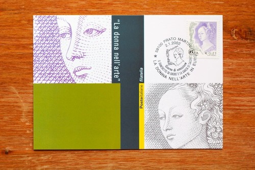 Cartolina commemorativa donna - cartolina,