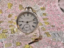 Ribaltina a molla . Argento . Birmingham 1885 . OROLOGIO TASCA