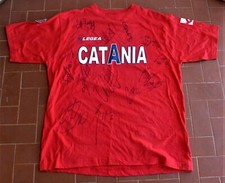 Maglia CATANIA CALCIO 2008-2009 con 17 AUTOGRAFI ORIGINALI T-shirt XXL Zenga