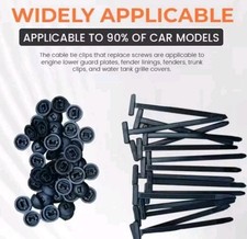 20 PZ Fascette  Rivetti Plastica Nera ferma Carrozzeria Mobili Documenti Lamiere