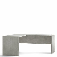 Scrivania ufficio cemento angolare 180 cm Scrivanie in legno con cassettiera