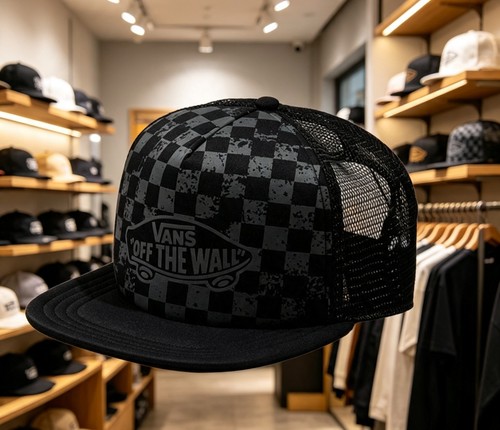 Vans cap scacchiera nera - vans,