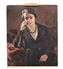 Ritratto Donna Collana Olio su