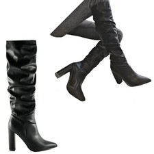 Scarpe Donna Stivali Punta Zip