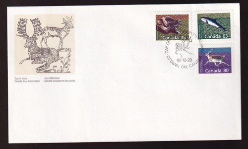 Canada fdc 1990 mammal - fdc,