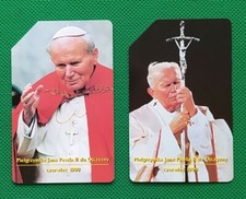 Coppia schede telefoniche usate Viaggio in Polonia Giovanni Paolo II come foto