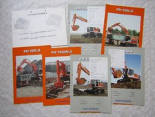 6x Brochure Fiat-Hitachi FH 120.2 130W.3 150W.3 150W.2 150.2 150.3 + Confronto D