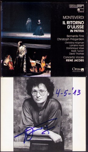 Rene jacobs signed monteverdi - signed,