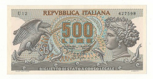 500 lire aretusa - lire, decr