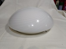 Plafoniera  vetro Murano bianco design spirale Onda Vintage