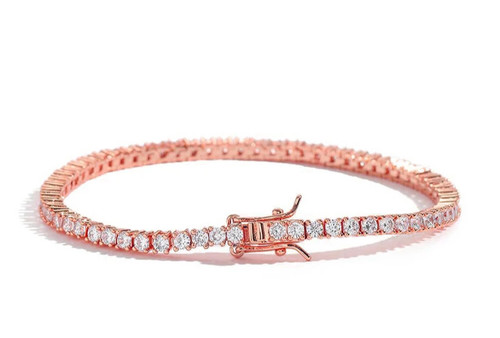 Bracciale tennis 25ct taglio - bracciale,