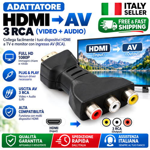 Hdmi rca full - rca, video