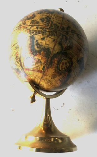Mappamondo ottone decorato - mappamondo,