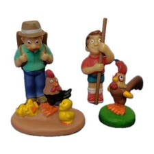 De Agostini My Animal Farm Uomo con Cesto Ragazzo con Bastone Gallo Pollo Pulcini